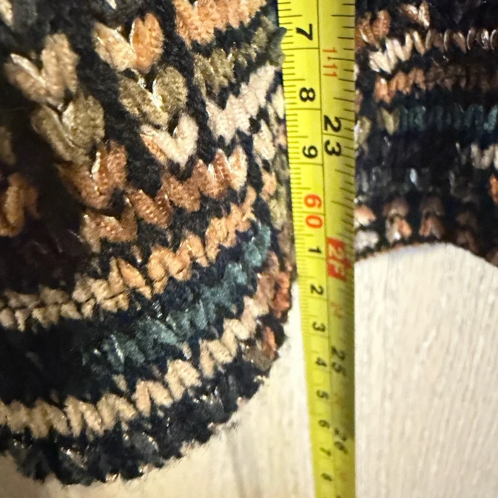 Misook Black and Gold Patterned Women's Blazer Sweater - Picture 7 of 8